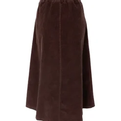 BLACK COLOUR Bccora Corduroy Skirt Coffee