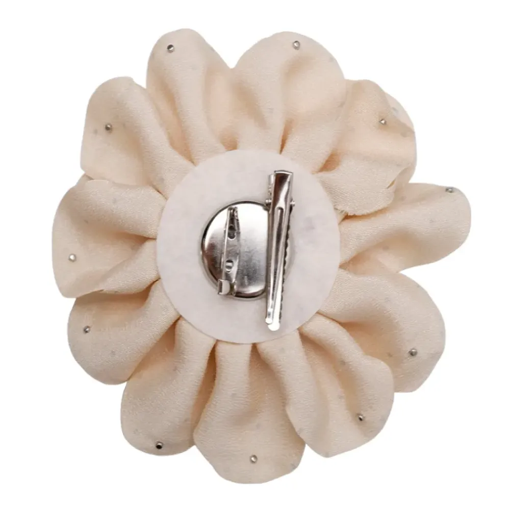 BLACK COLOUR Bckimmi Mega Flower Broche Champagne