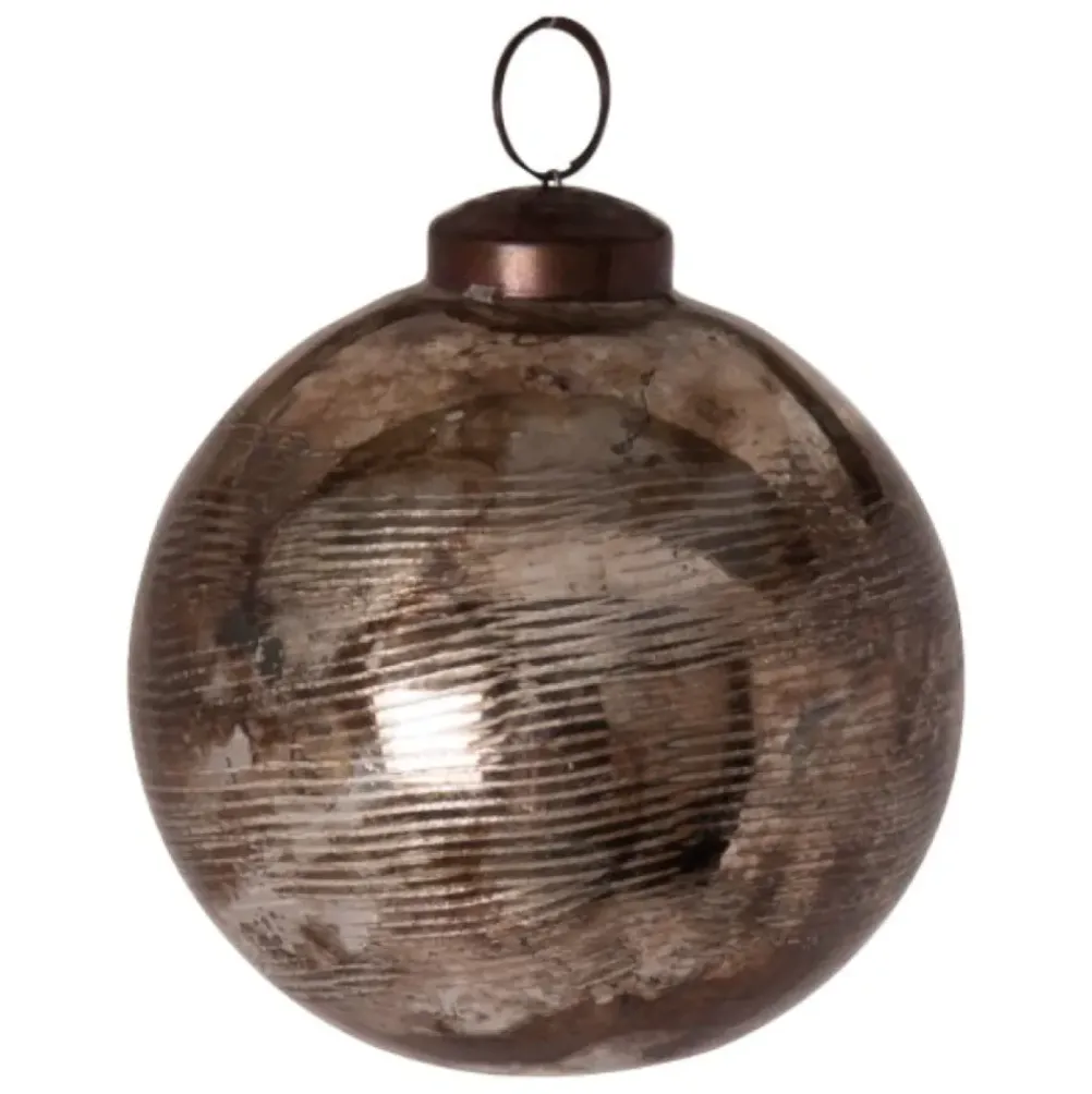 Christmas Ball, Black Oxidised, Ring cut, 10 cm
