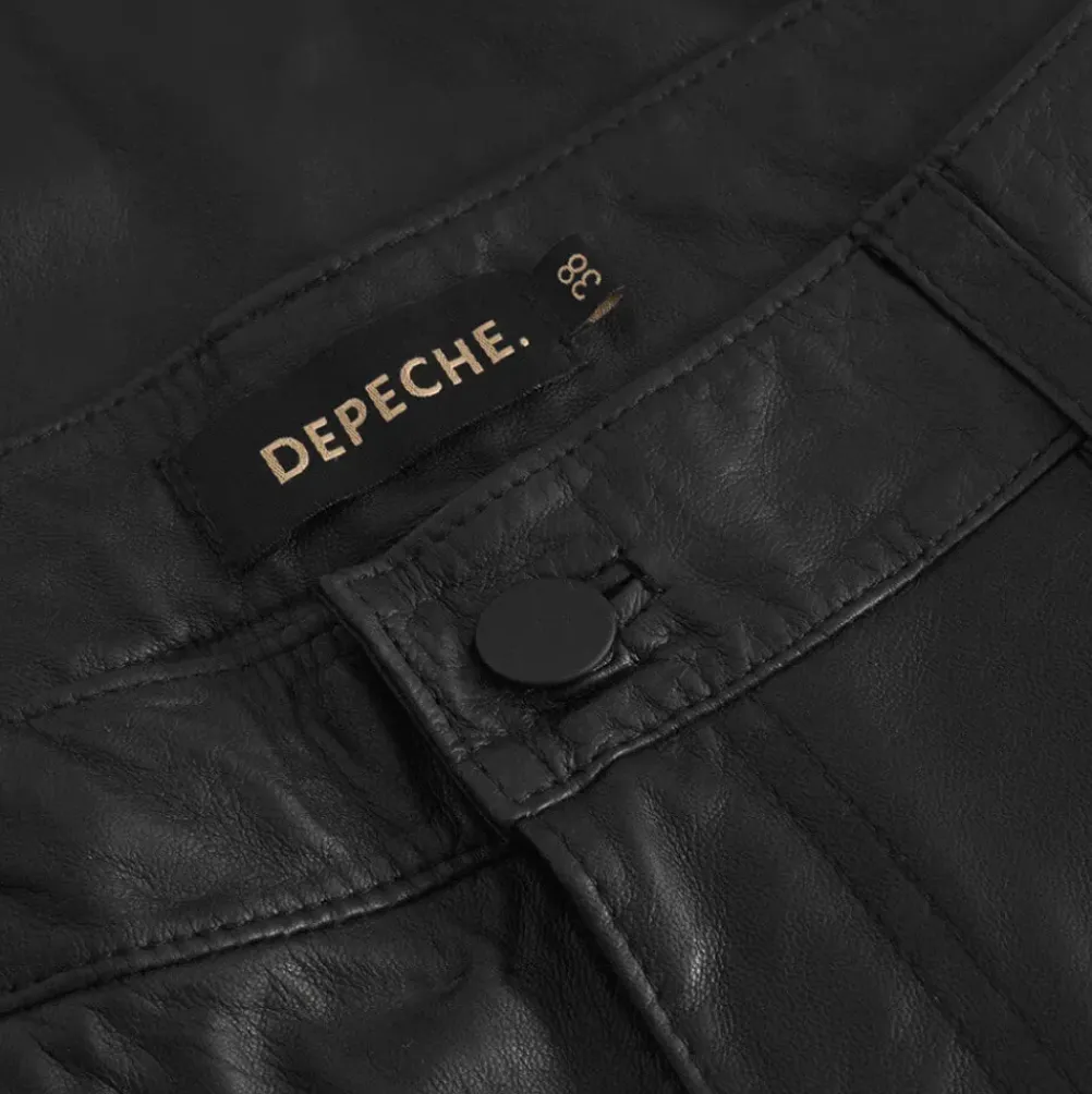 DEPECHE Boa Pants Full Length Black