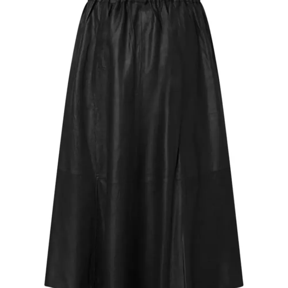 DEPECHE Elionor Leather Skirt Sort