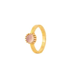 HOUSE OF VINCENT Fortune Teller Ring Rosakvarts