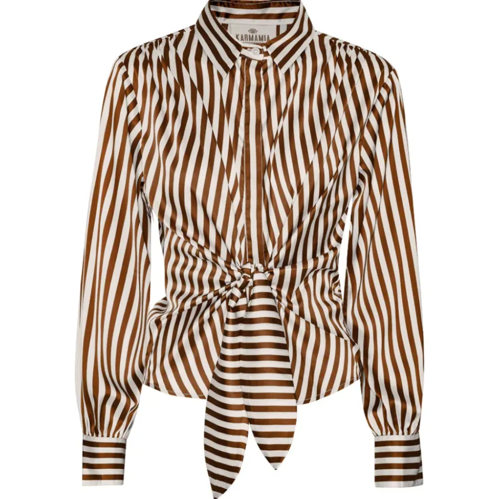 KARMAMIA Lee Shirt Toffee Stripe