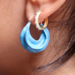 PICO COPENHAGEN Suede Hoops Powder