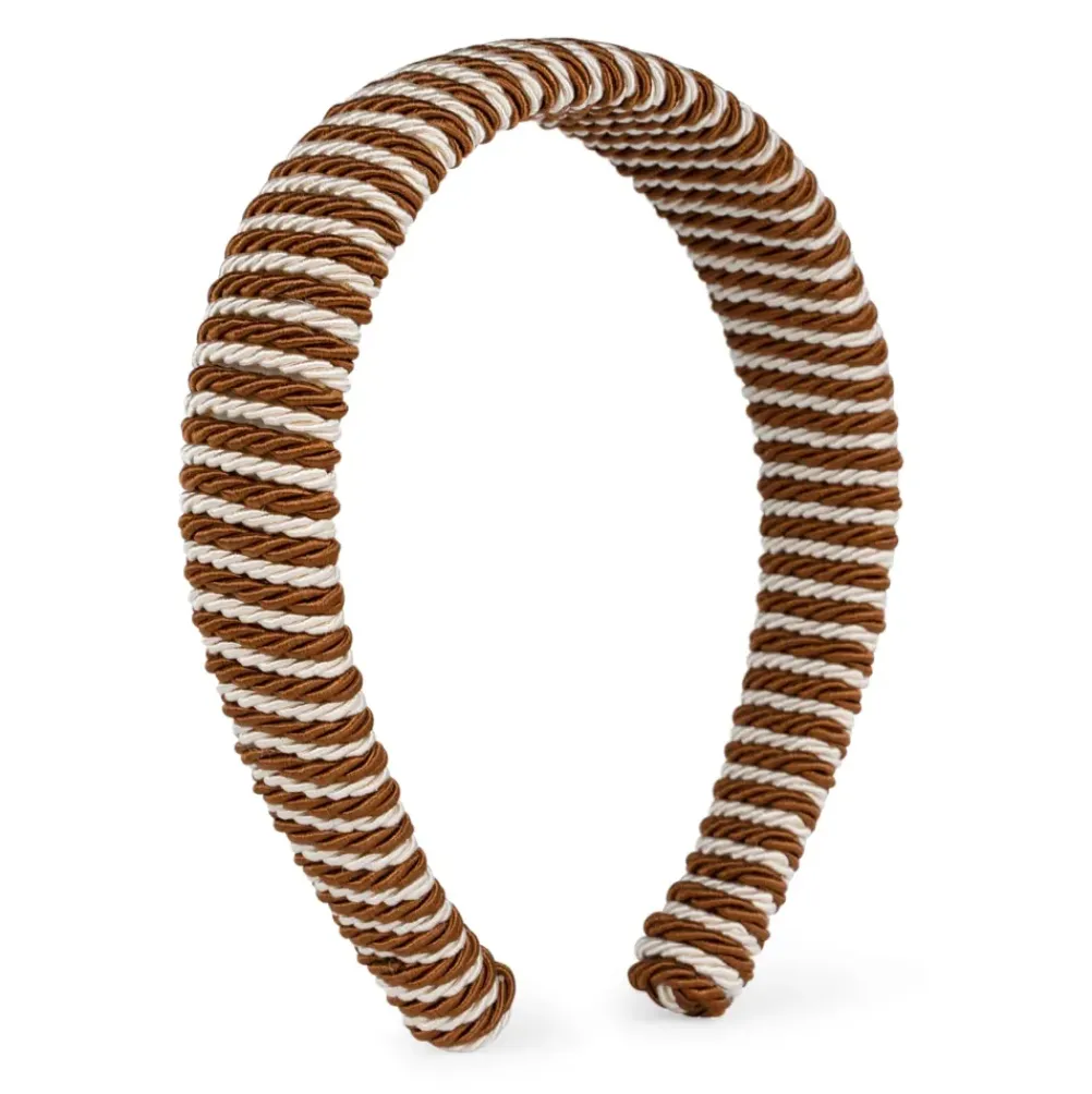 SUI AVA Striped Headband Brown